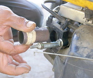 generator running on gasoline vapor